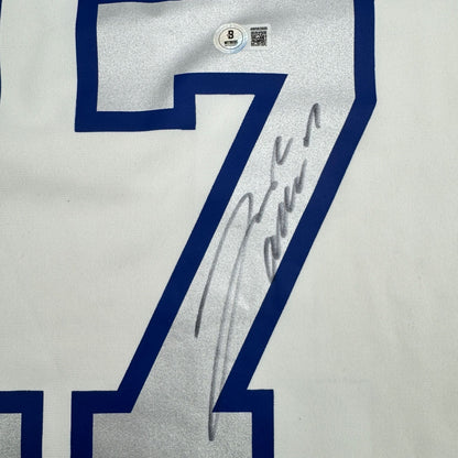 Autographed/Signed Josh Allen Buffalo Bills White Rivalries Authentic Football Jersey Beckett BAS COA