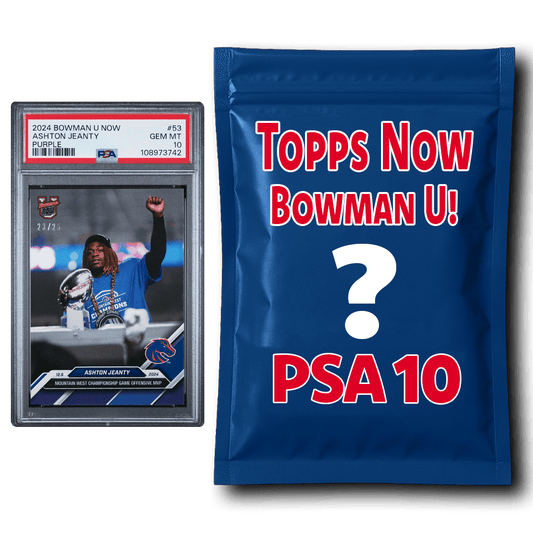 Random NCAA Topps Bowman U Now PSA 10 College Football Graded Card Mystery Pack