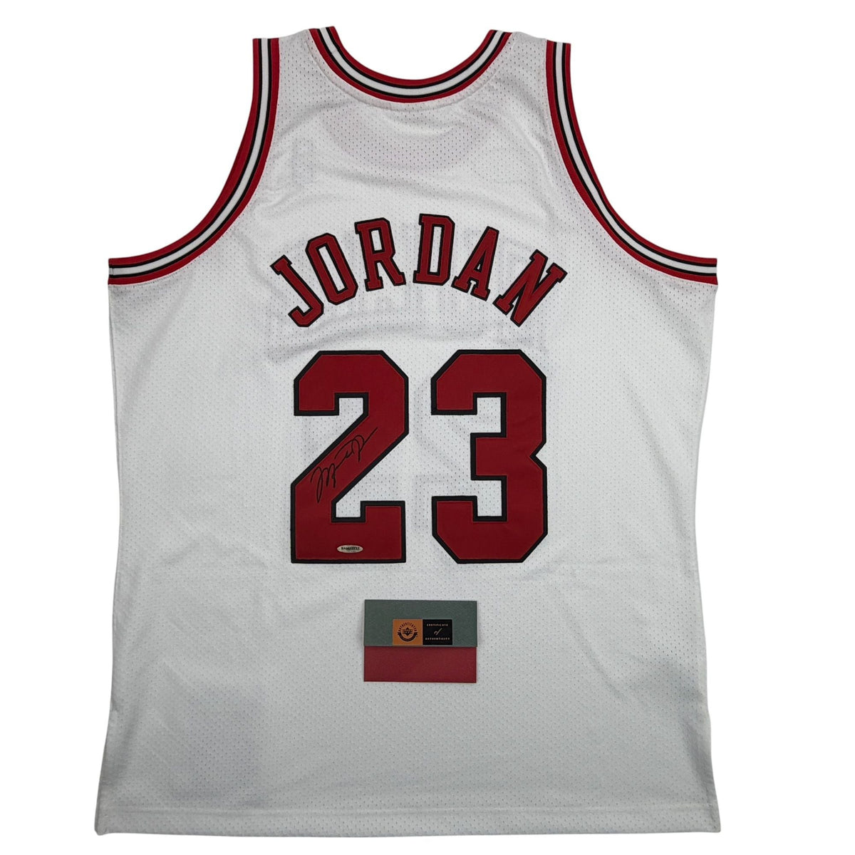 Autographed/Signed Michael Jordan Chicago Bulls White Authentic Mitchell & Ness 1997-98 Basketball Jersey Upper Deck UDA COA