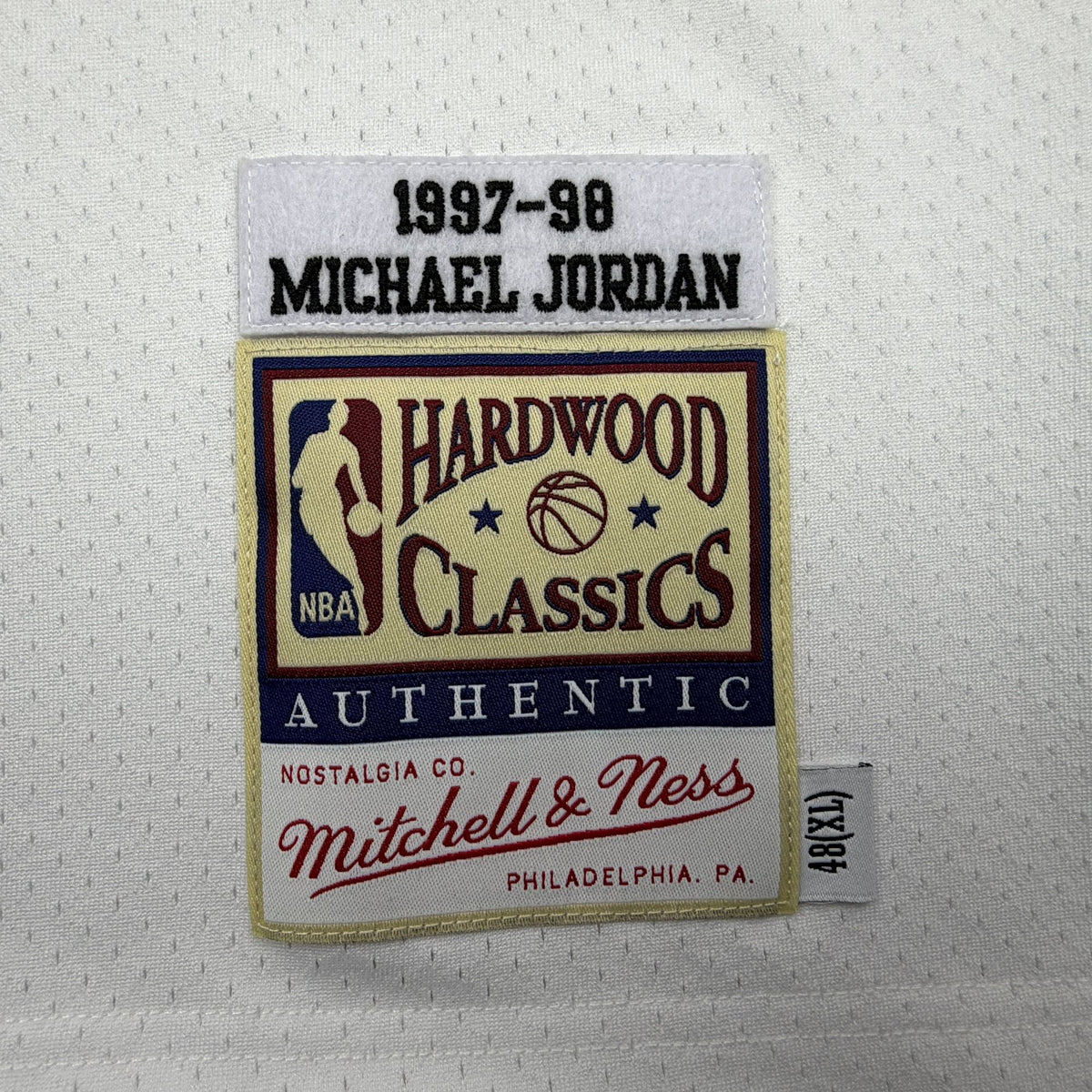 Autographed/Signed Michael Jordan Chicago Bulls White Authentic Mitchell & Ness 1997-98 Basketball Jersey Upper Deck UDA COA