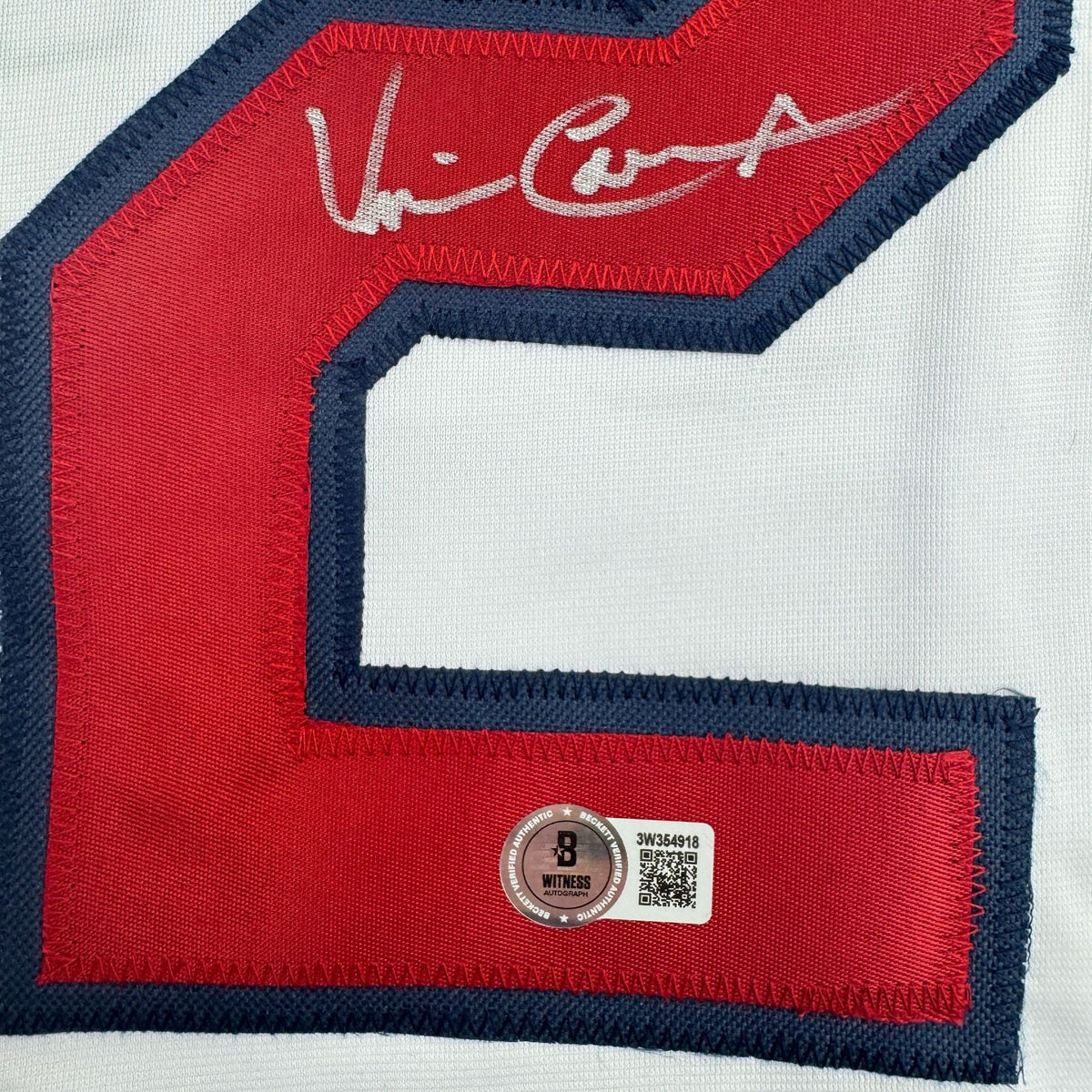 Autographed/Signed Vince Coleman St. Louis White Baseball Jersey Beckett BAS COA