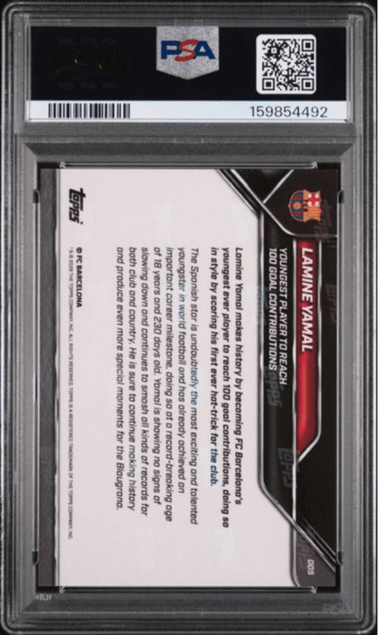 Graded 2025 Topps Now FC Barcelona Lamine Yamal #5 Soccer Card PSA 8 Near Mint