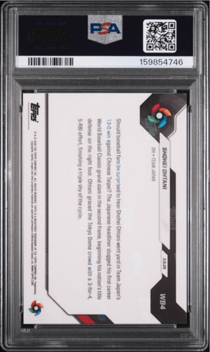 Graded 2026 Topps Now WBC Shohei Ohtani #WB4 Baseball Card PSA 8 Near Mint
