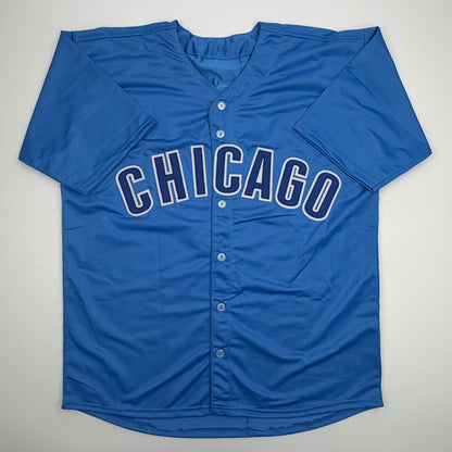 Autographed/Signed Alex Bregman Chicago Blue City Connect Baseball Jersey Beckett BAS COA