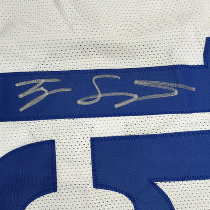 Autographed/Signed Ty Simpson Los Angeles LA White Football Jersey JSA COA