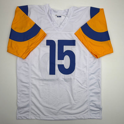 Autographed/Signed Ty Simpson Los Angeles LA White Football Jersey JSA COA