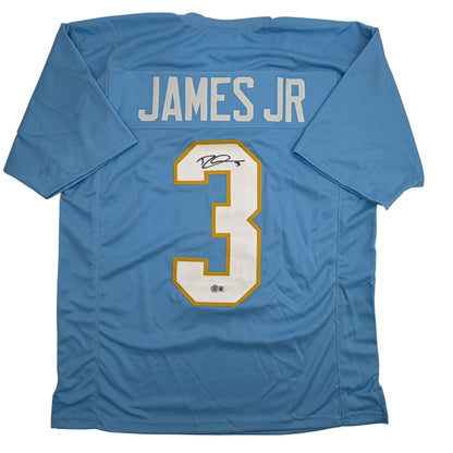 Autographed/Signed Derwin James Los Angeles San Diego Powder Blue Football Jersey Beckett BAS COA