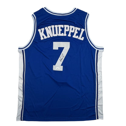Autographed/Signed Kon Knueppel Duke Blue College Basketball Jersey JSA COA