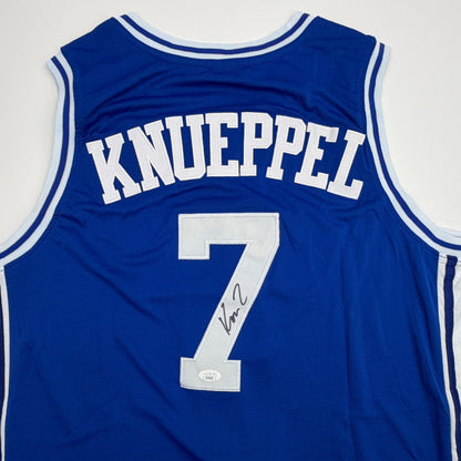 Autographed/Signed Kon Knueppel Duke Blue College Basketball Jersey JSA COA