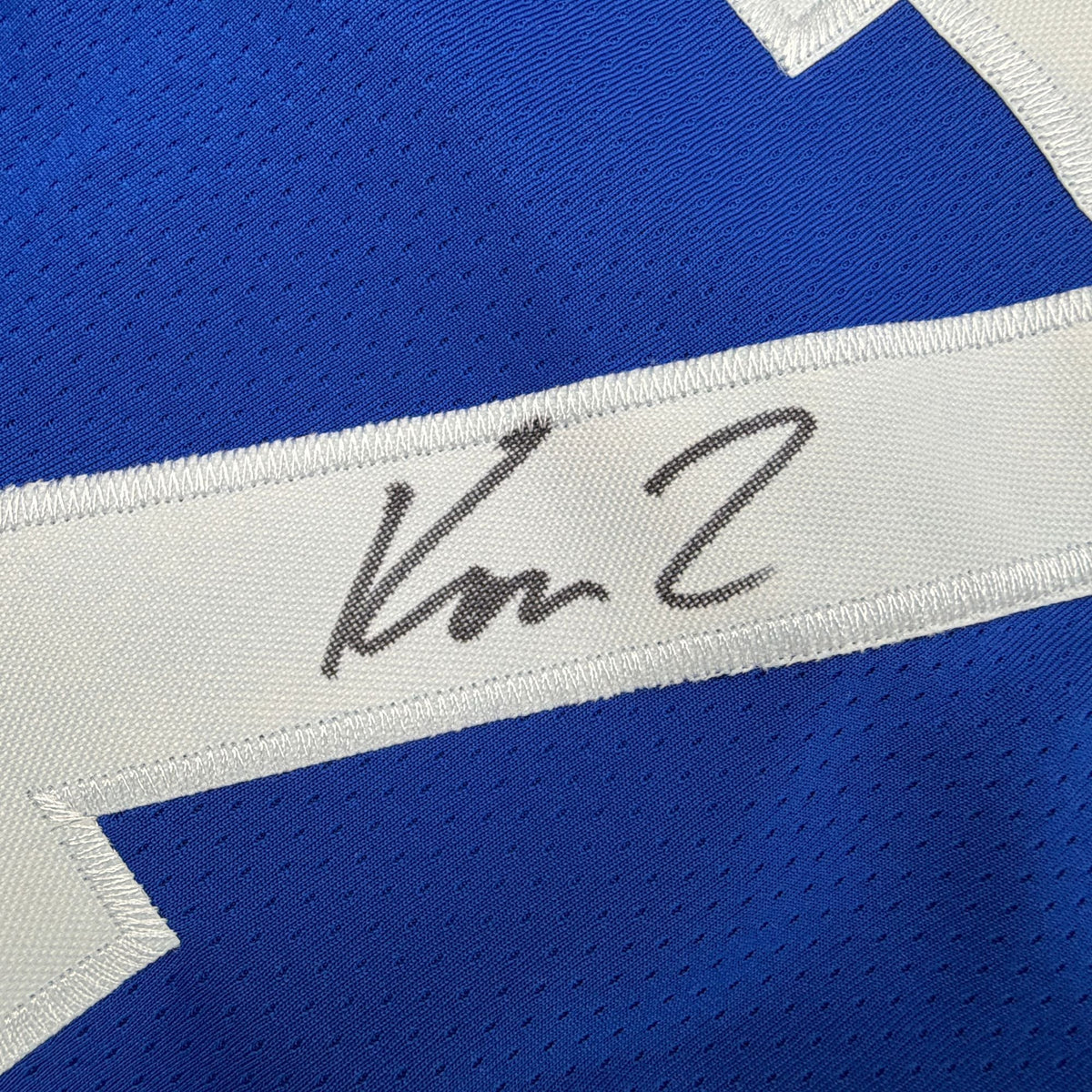Autographed/Signed Kon Knueppel Duke Blue College Basketball Jersey JSA COA