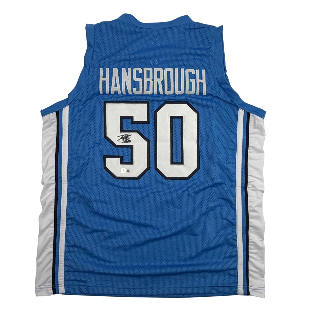 Autographed/Signed Tyler Hansbrough UNC North Carolina Blue College Basketball Jersey Beckett BAS COA