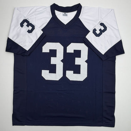 Autographed/Signed Javonte Williams Dallas Thanksgiving Day Football Jersey Beckett BAS COA
