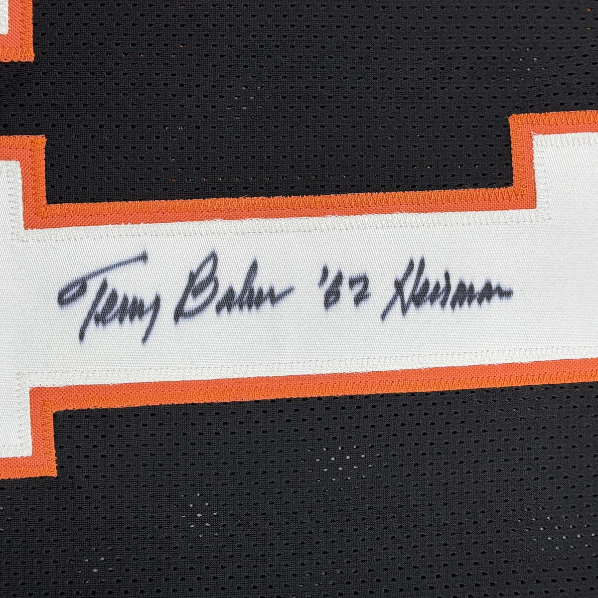 Autographed/Signed Terry Baker Heisman 62 Oregon State Black College Football Jersey JSA COA