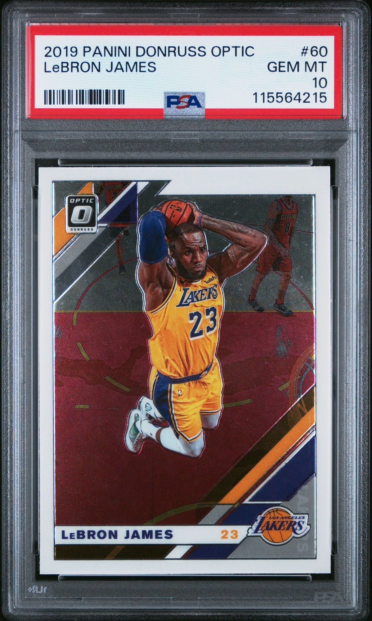 Graded 2019 Panini Donruss Optic LeBron James #60 Basketball Card PSA 10 Gem Mint