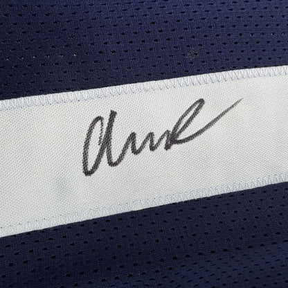 Framed Autographed/Signed Abdul Carter 35x39 Penn State Blue College Football Jersey Beckett BAS COA