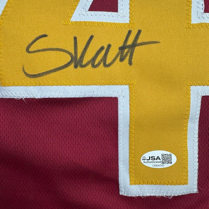 Framed Autographed/Signed Cam Skattebo 35x39 Arizona State Maroon College Football Jersey JSA COA