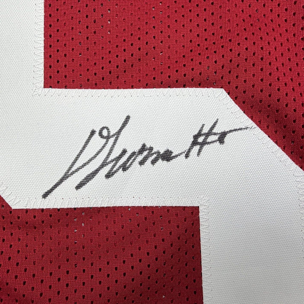 Framed Autographed/Signed Dallas Turner 35x39 Alabama Red College Football Jersey Beckett BAS COA