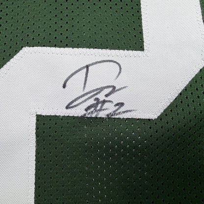 Framed Autographed/Signed DJ Lagway 35x39 Baylor Green College Football Jersey JSA COA