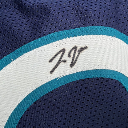 Framed Autographed/Signed Donte Divincenzo 35x39 Minnesota Blue Basketball Jersey Beckett BAS COA