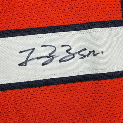 Framed Autographed/Signed Coach Fran Brown 35x39 Syracuse Orange College Football Jersey JSA COA