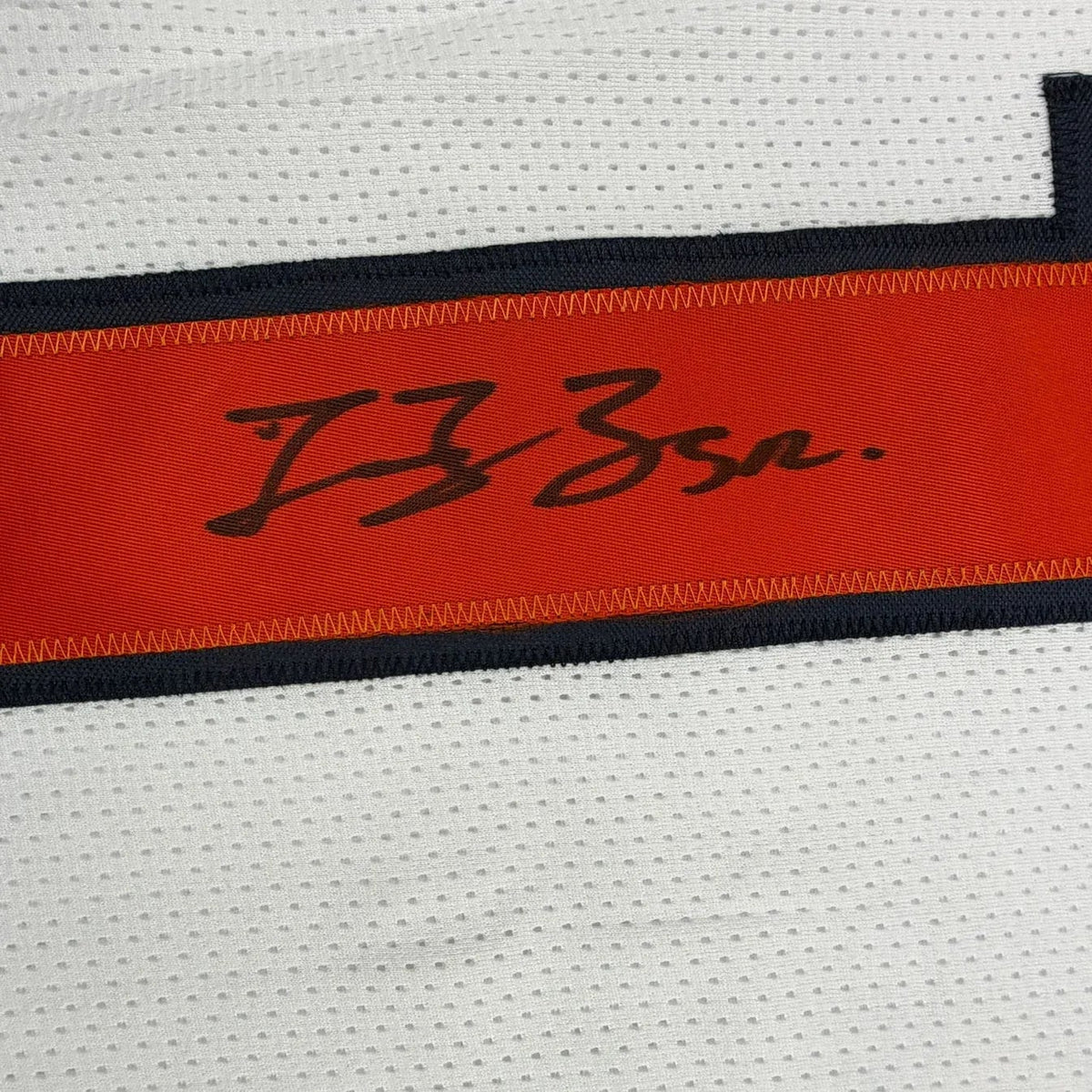 Framed Autographed/Signed Coach Fran Brown 35x39 Syracuse White College Football Jersey JSA COA