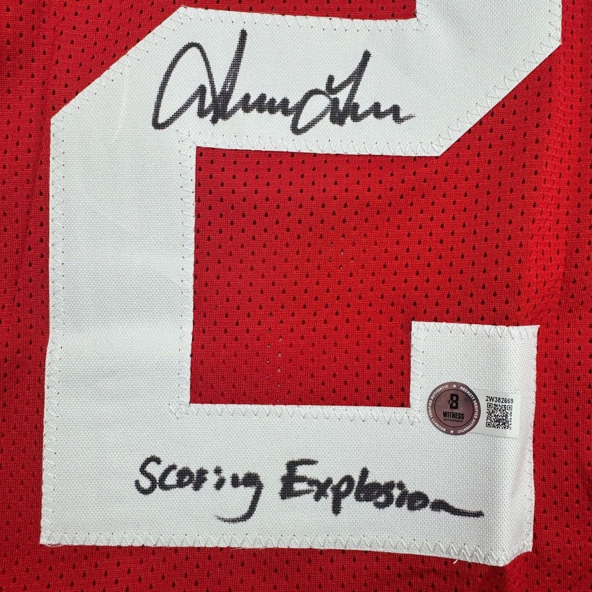 Framed Autographed/Signed Irving Fryar 35x39 Nebraska Red College Football Jersey Beckett BAS COA