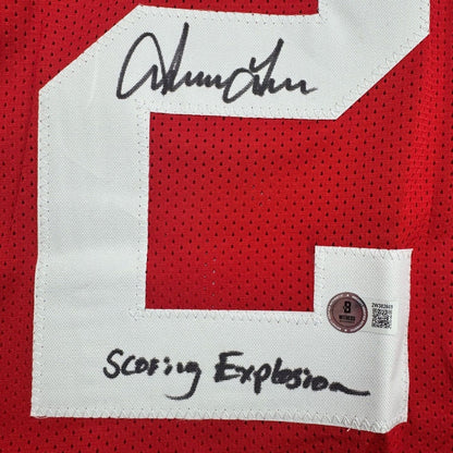 Framed Autographed/Signed Irving Fryar 35x39 Nebraska Red College Football Jersey Beckett BAS COA