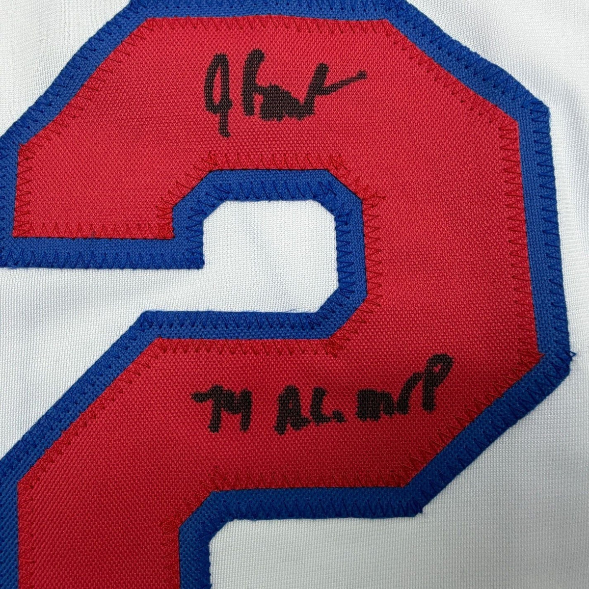 Framed Autographed/Signed Jeff Burroughs 35x39 Texas White Baseball Jersey Beckett BAS COA