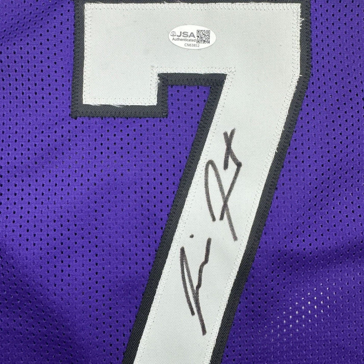 Framed Autographed/Signed Jimmer Fredette 35x39 Sacramento Purple Basketball Jersey JSA COA