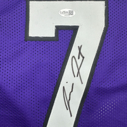 Framed Autographed/Signed Jimmer Fredette 35x39 Sacramento Purple Basketball Jersey JSA COA