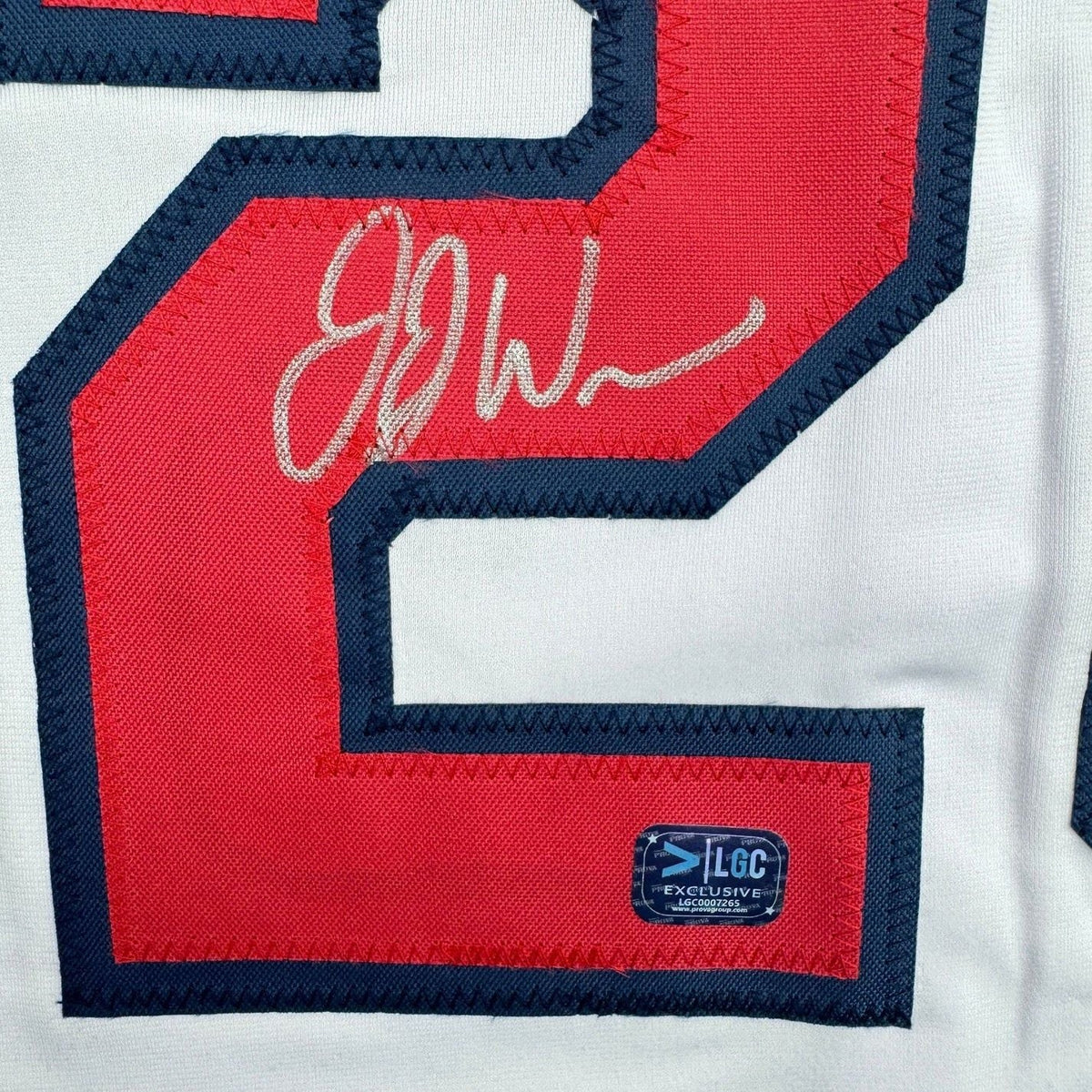 Framed Autographed/Signed J.J. JJ Wetherholt 35x39 St. Louis White Baseball Jersey LCG Prova COA