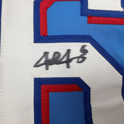 Framed Autographed/Signed Josh Jung 35x39 Texas Light Blue Baseball Jersey Beckett BAS COA
