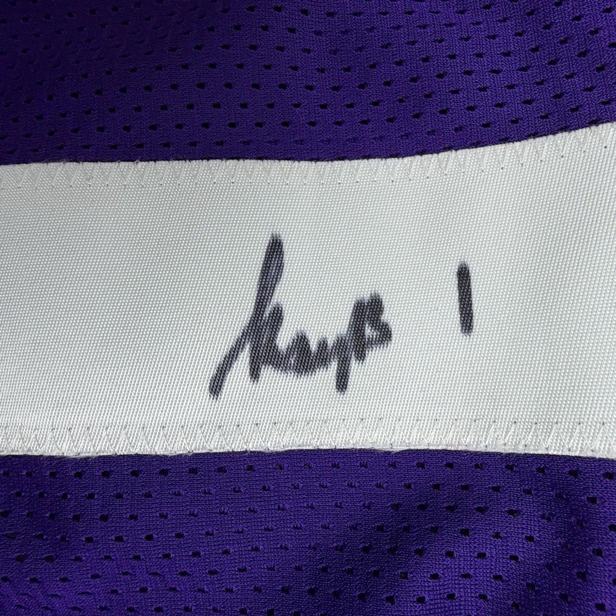 Framed Autographed/Signed Kayshon Boutte 35x39 LSU Purple College Football Jersey JSA COA