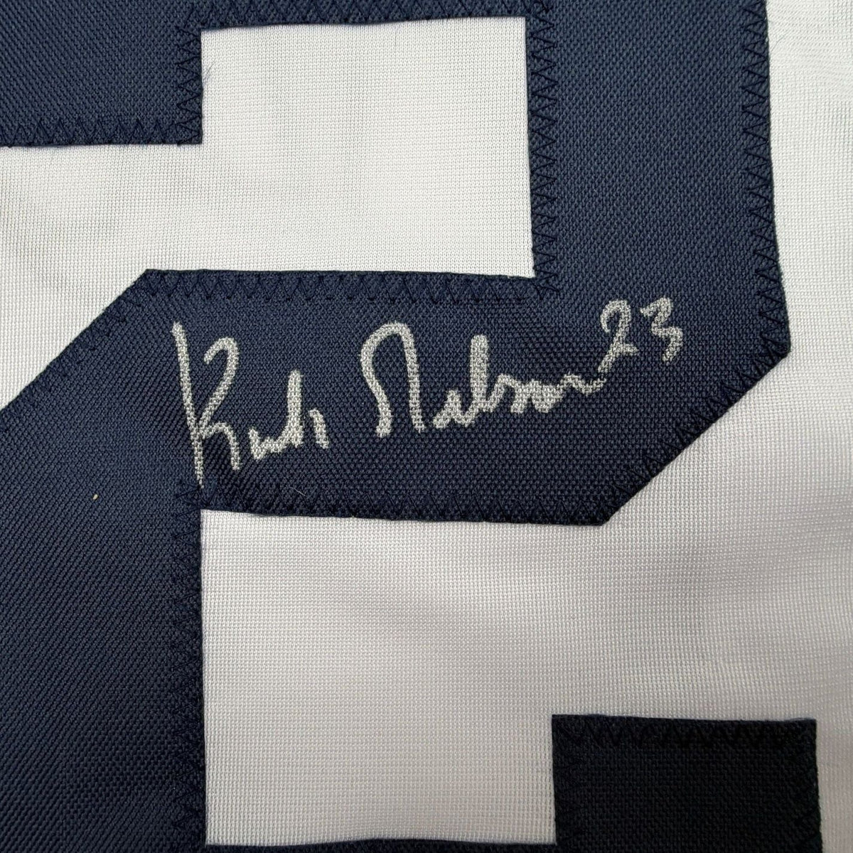 Framed Autographed/Signed Kirk Gibson 35x39 Detroit White Baseball Jersey JSA COA