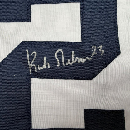 Framed Autographed/Signed Kirk Gibson 35x39 Detroit White Baseball Jersey JSA COA
