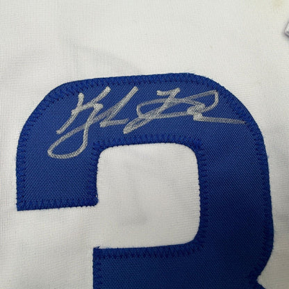 Framed Autographed/Signed Kyle Tucker 35x39 Los Angeles White Baseball Jersey JSA COA