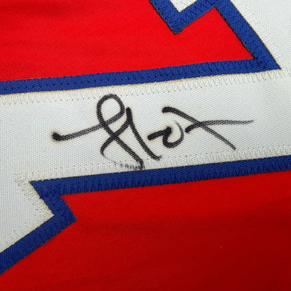 Framed Autographed/Signed Lamar Odom 35x39 Los Angeles Red Basketball Jersey JSA COA