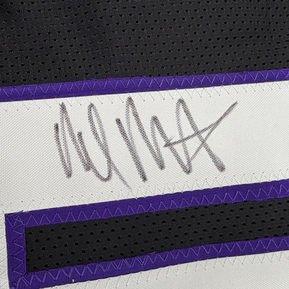 Framed Autographed/Signed Malik Monk 35x39 Sacramento Black Basketball Jersey Beckett BAS COA