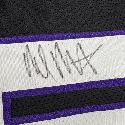 Framed Autographed/Signed Malik Monk 35x39 Sacramento Black Basketball Jersey Beckett BAS COA