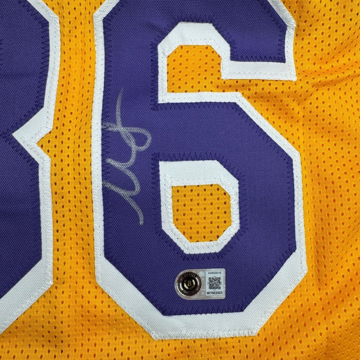 Framed Autographed/Signed Marcus Smart 35x39 Los Angeles Yellow Basketball Jersey Beckett BAS COA