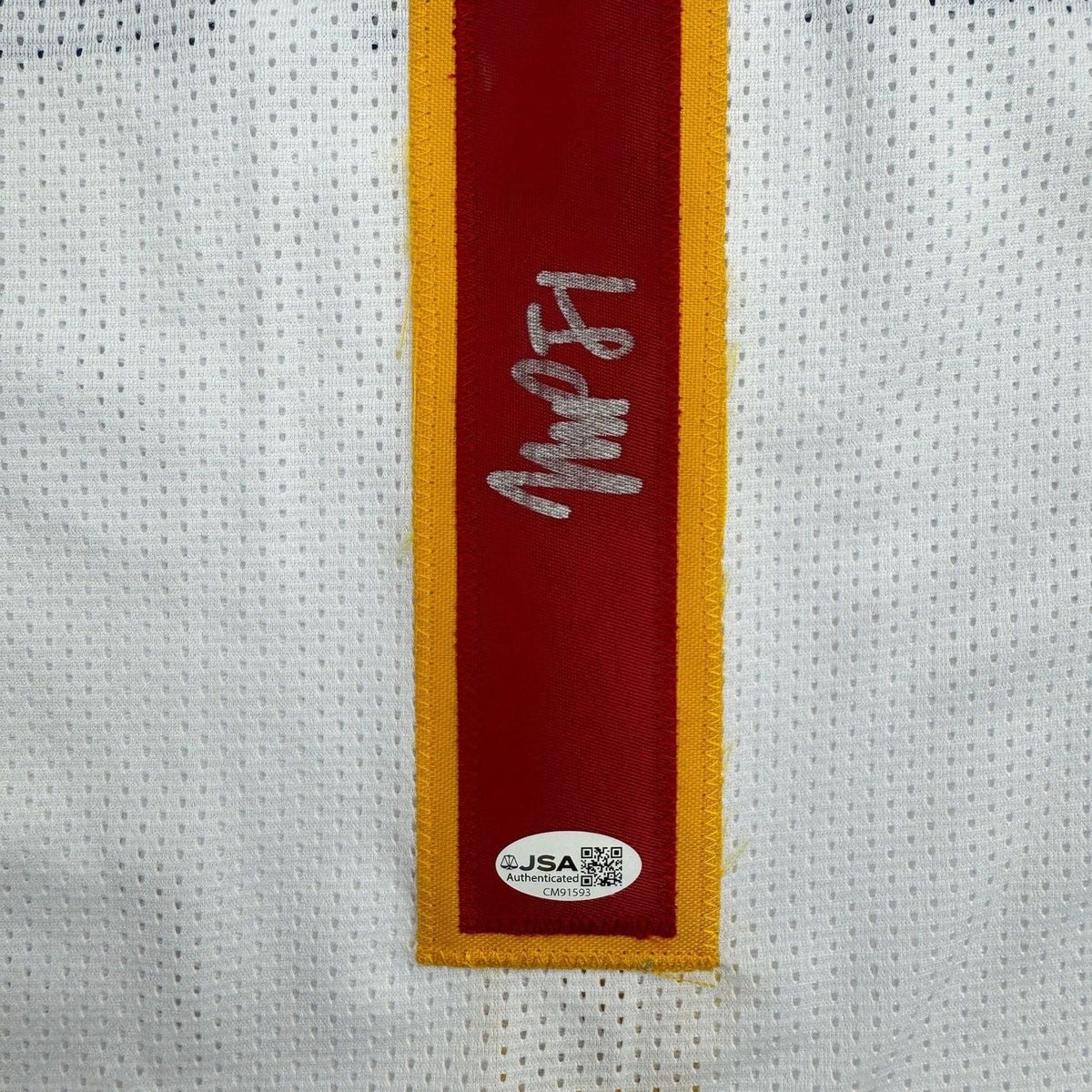 Framed Autographed/Signed Michael Porter Jr. 35x39 Denver White Basketball Jersey JSA COA