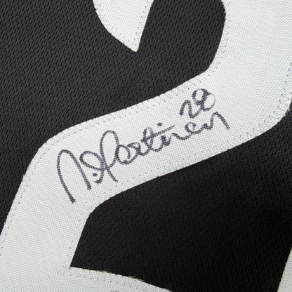 Framed Autographed/Signed Nick Martinez 35x39 Tampa Bay Black Baseball Jersey Beckett BAS COA