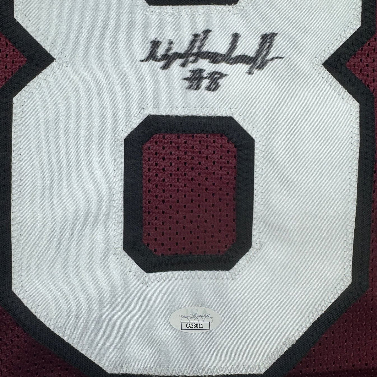 Framed Autographed/Signed Nyck Harbor 35x39 South Carolina Maroon College Football Jersey JSA COA