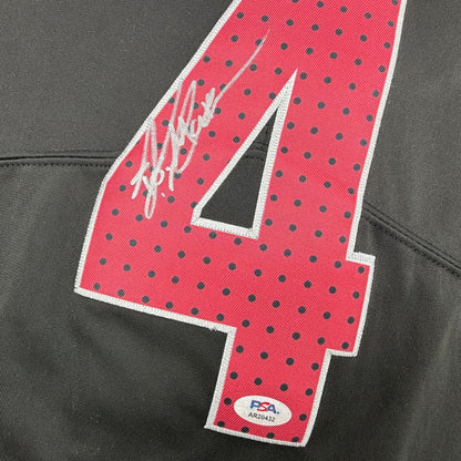 Framed Autographed/Signed Jeremiyah Love 35x39 Arizona Black Football Jersey PSA/DNA COA