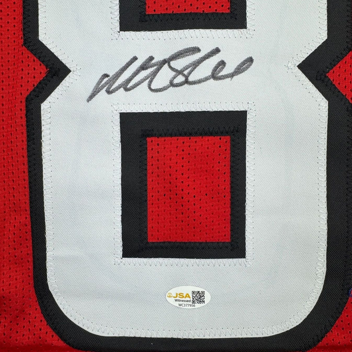 Framed Autographed/Signed Matt Schaub 35x39 Atlanta Red Football Jersey JSA COA