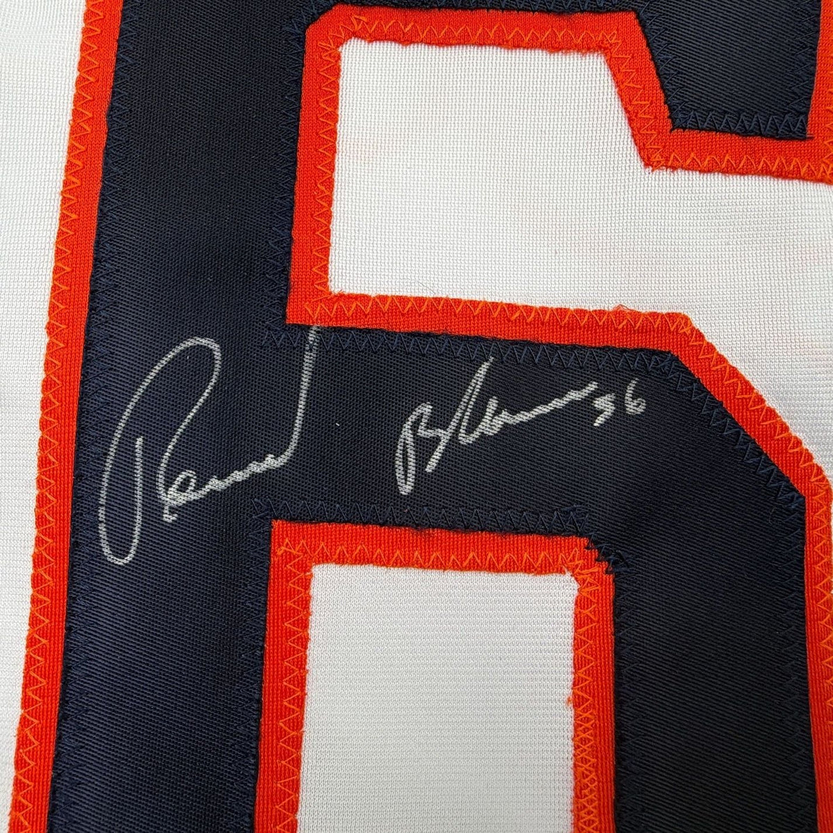 Framed Autographed/Signed Ronel Blanco 35x39 Houston White Baseball Jersey Beckett BAS COA