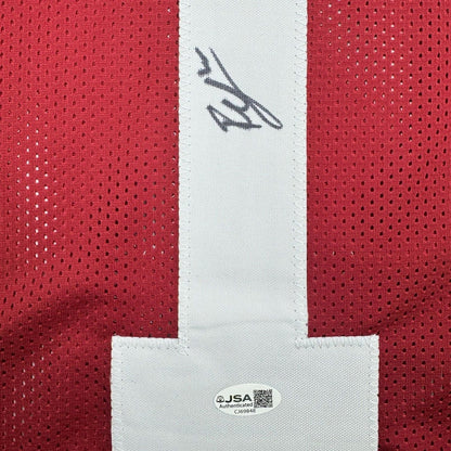Framed Autographed/Signed Ryan Coleman-Williams 35x39 Alabama Red College Football Jersey JSA COA