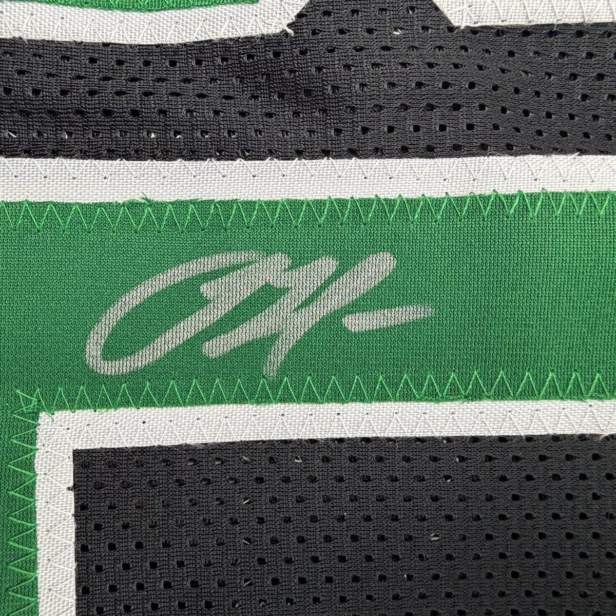 Framed Autographed/Signed Sam Hauser 35x39 Boston Black Basketball Jersey Beckett BAS COA