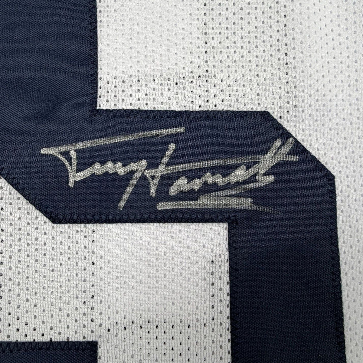 Framed Autographed/Signed Terry Hanratty 35x39 Notre Dame White College Football Jersey Beckett BAS COA