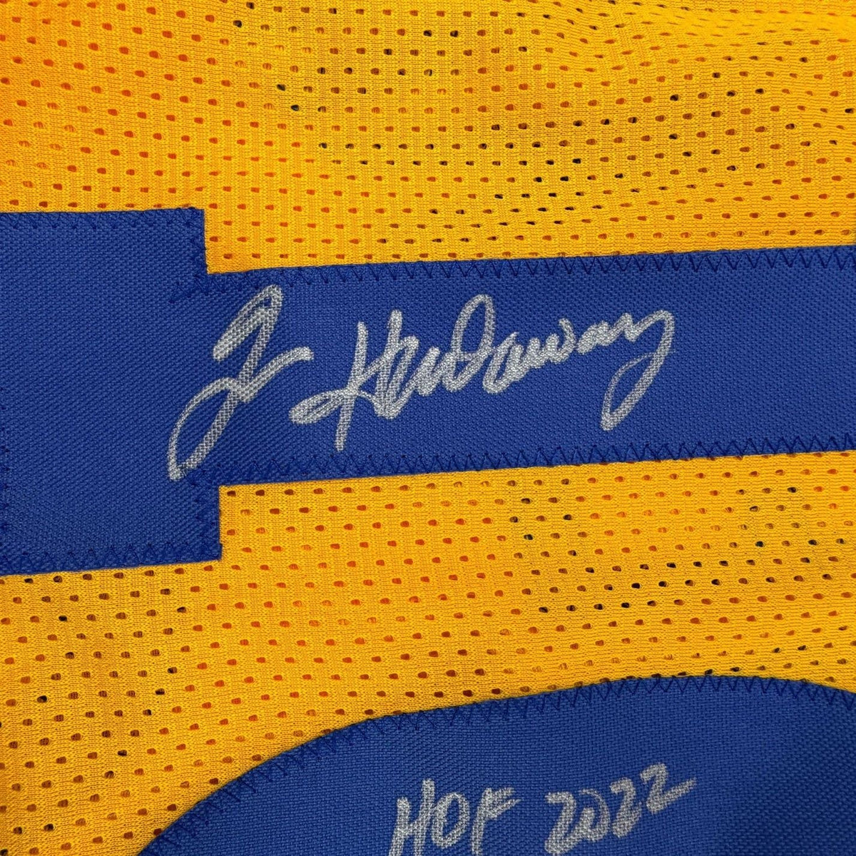 Framed Autographed/Signed Tim Hardaway 35x39 Golden State Yellow Basketball Jersey Beckett BAS COA